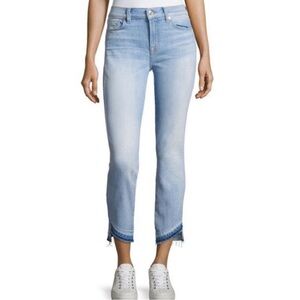7 For All Mankind Light Blue Cropped Jeans — Worn once